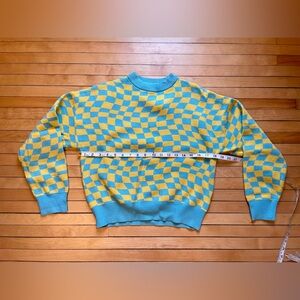 Blue and Yellow Checkered Women’s Sweater